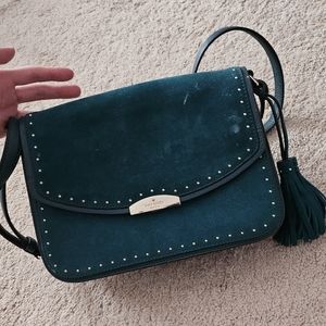 Kate spade green suede shoulder bag